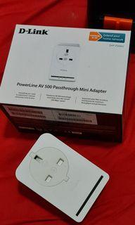 DLink D-link Powerline AV500 AV 500 passthrough  mini adapter WiFi wireless extender  not aztech tp-link