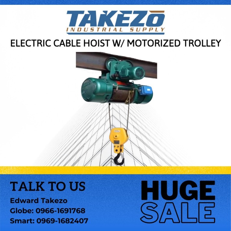 Electric Wire Rope Hoist with Motorized Trolley, Commercial ...