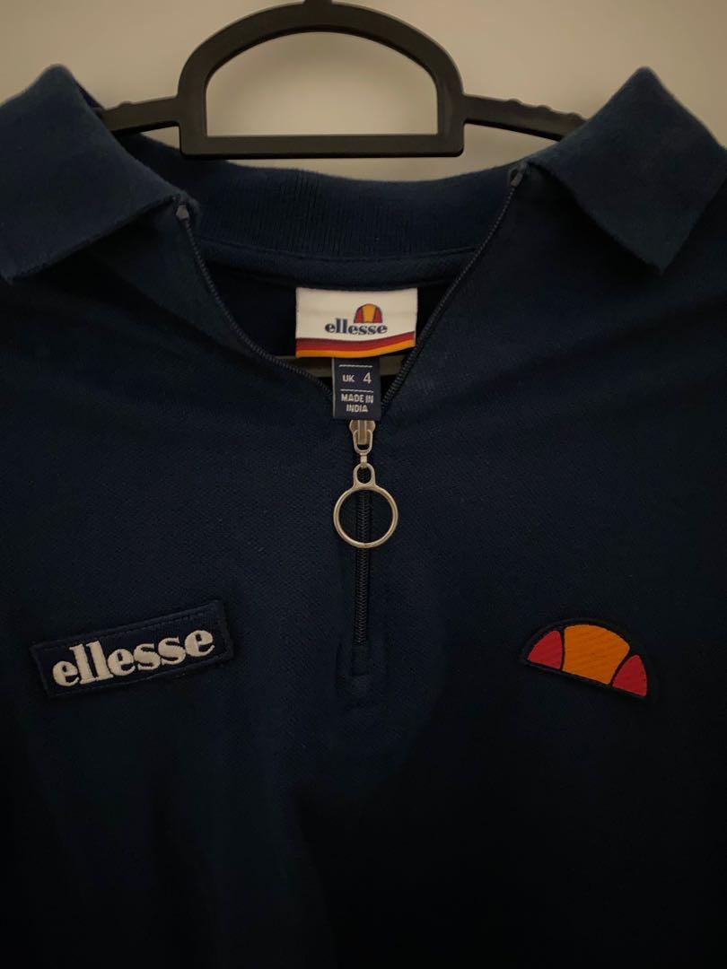 Ellesse Crop Top with Logo Tape Women s Fashion Tops Longsleeves on Carousell