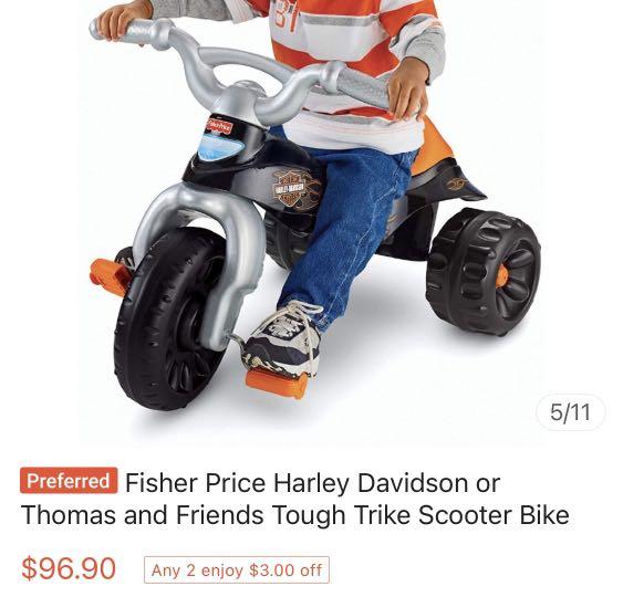 Tough Trike Toys Bikes For Toddlers Kids Harley Davidson Motorcycles Tricycles 