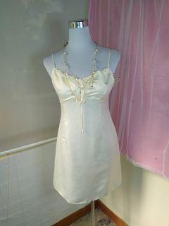 Forever21 mini cream satin dress #Sell4Me