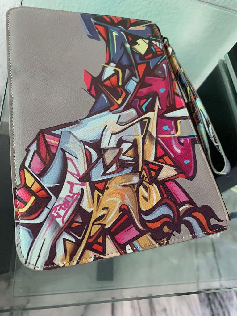 Furla metropolis graffiti clutch bag