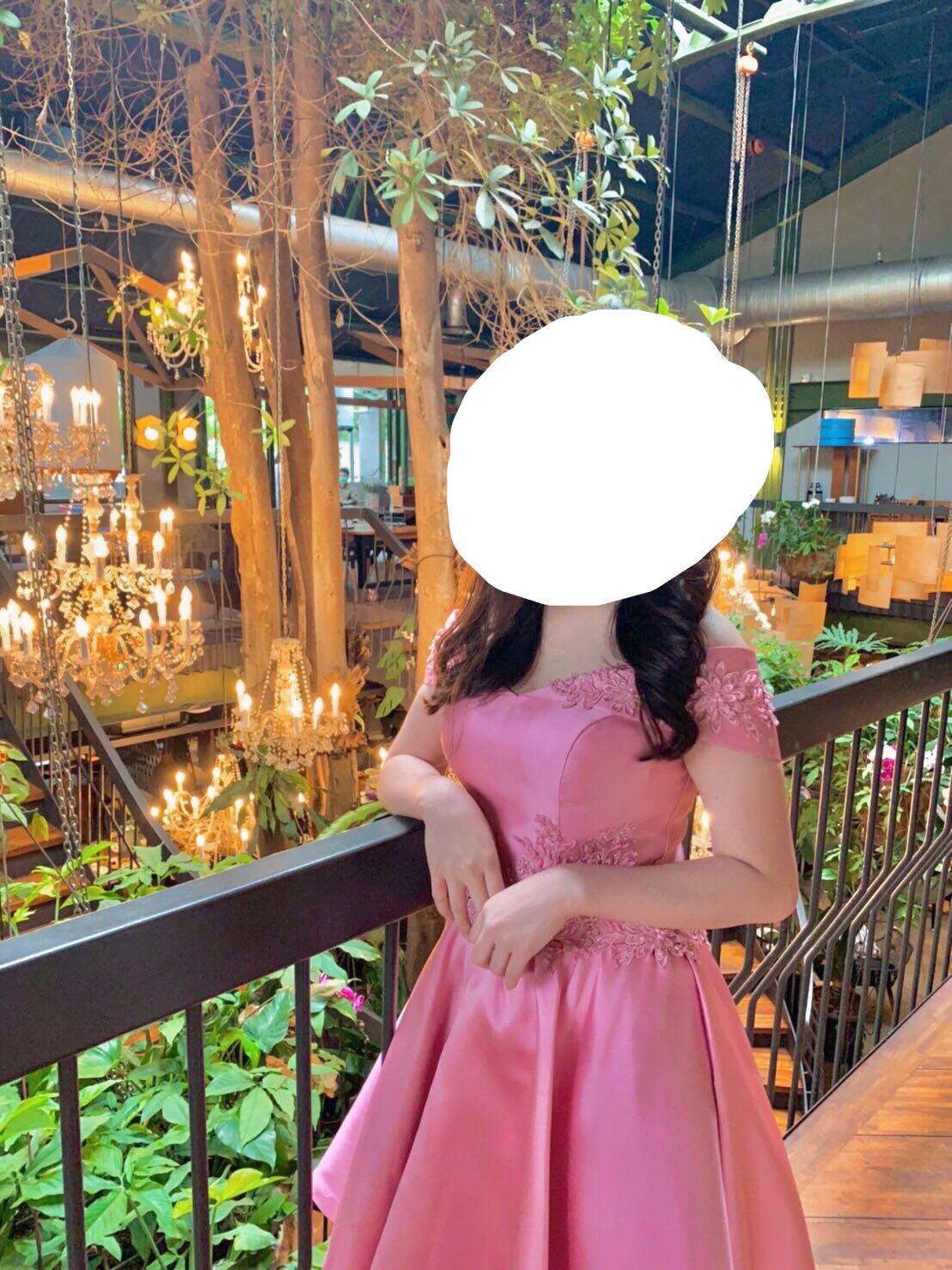 Gaun Pesta Mini Mewah Birthday Gown Pink Mini Gown Mini Dress Baju Pesta Wanita