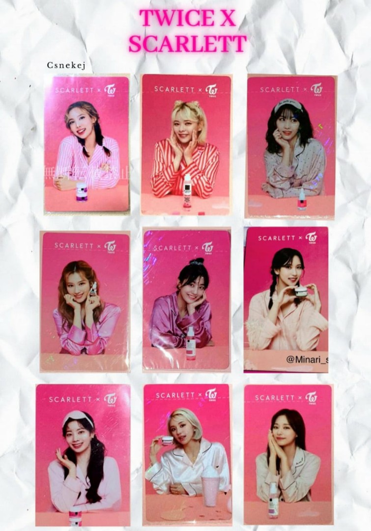 (GROUP ORDER) TWICE x Scarlett photocards, Hobbies & Toys, Memorabilia
