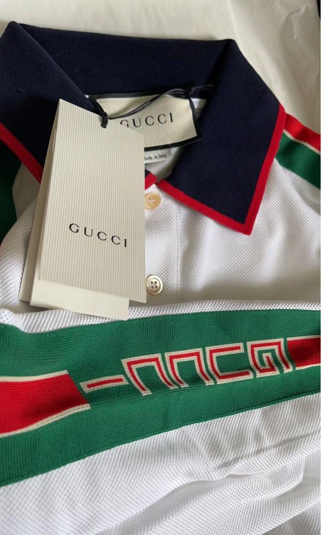 Gucci Men's long-sleeve Polo, Men's Fashion, Tops & Sets, Tshirts & Polo  Shirts on Carousell