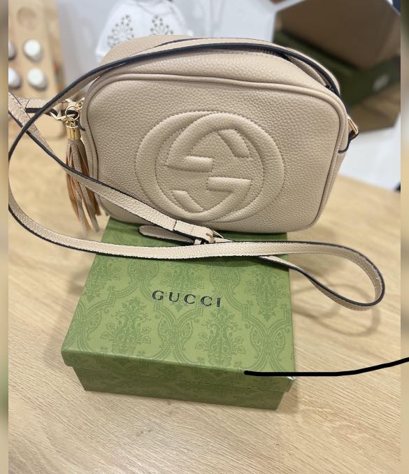 Gucci Soho MINI slingbag in Khakis, Luxury, Bags \u0026 Wallets on Carousell
