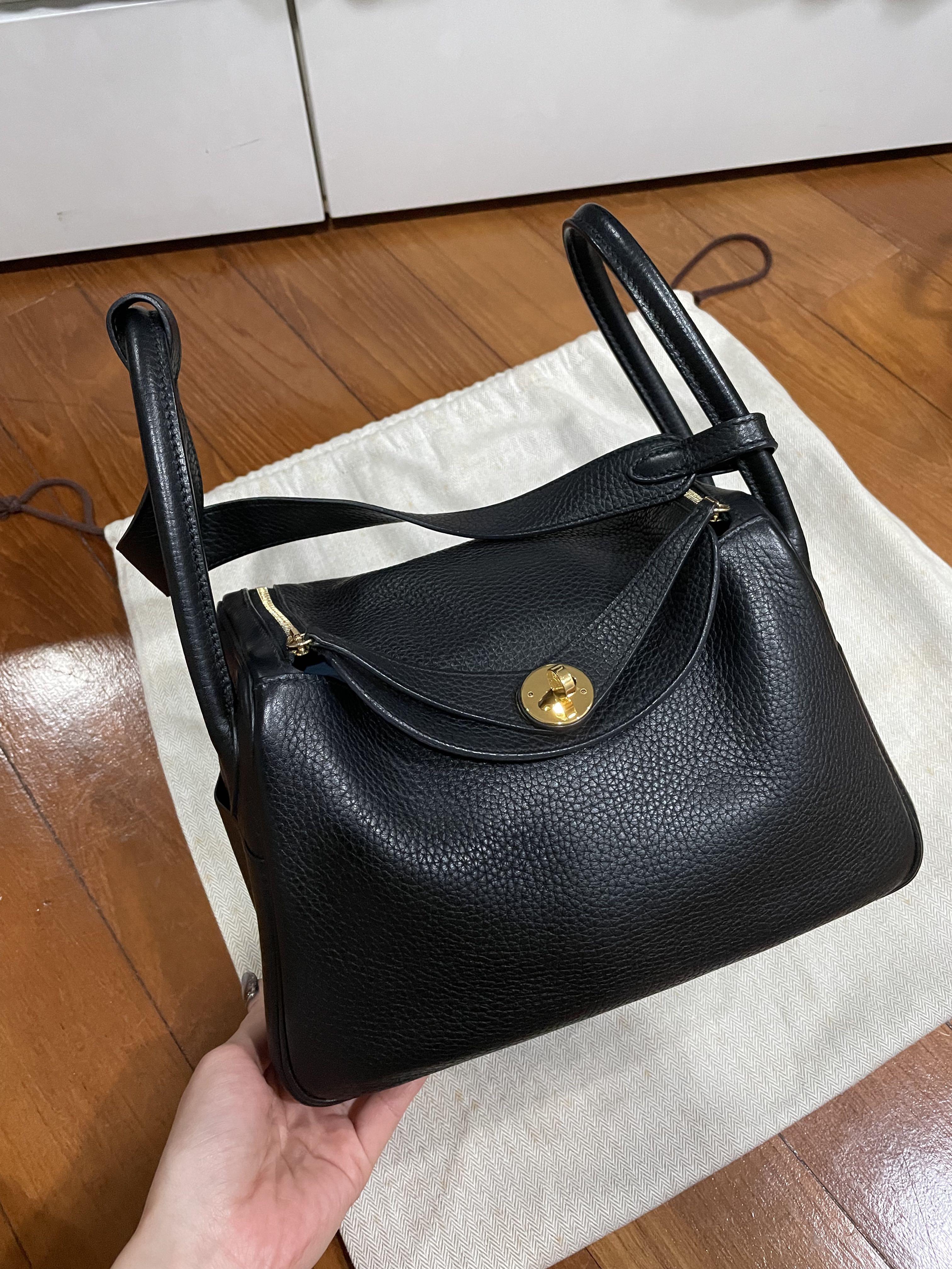 Hermes Lindy 26 Black GHW Women s Fashion Bags Wallets Purses