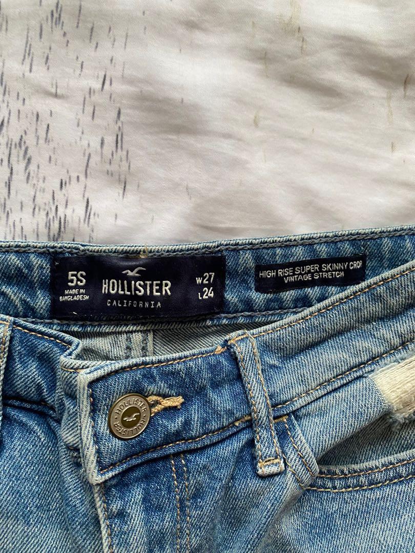 High rise super skinny crop vintage sales stretch hollister