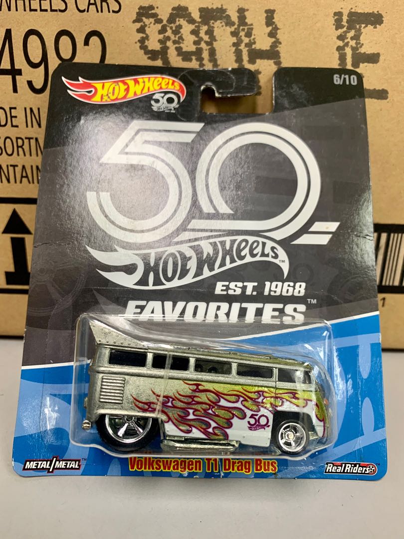 Hot wheels t1 on sale drag bus 50th anniversary