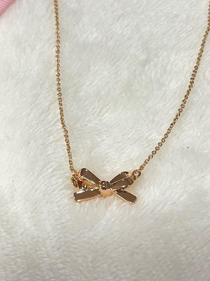 Kate spade gold bow necklace shop