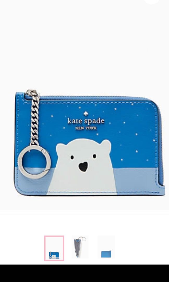 Kate Spade Wallet - coin purse arctic friends medium l-zip card holder,  Women's Fashion, Bags & Wallets, Wallets & Card Holders on Carousell