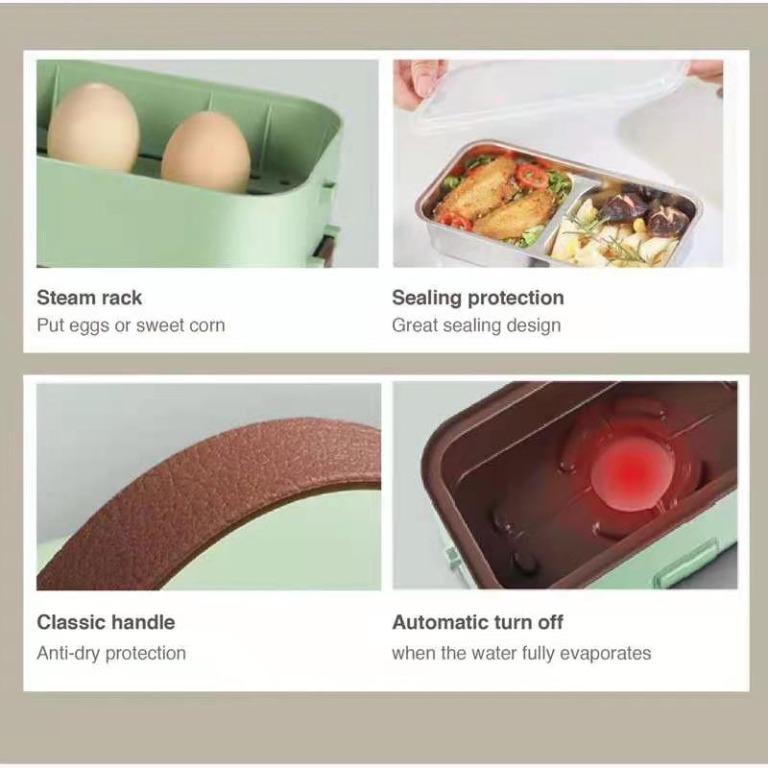 Kiwi Electric Lunch Box Heating Container Portable Mini Rice Cooker