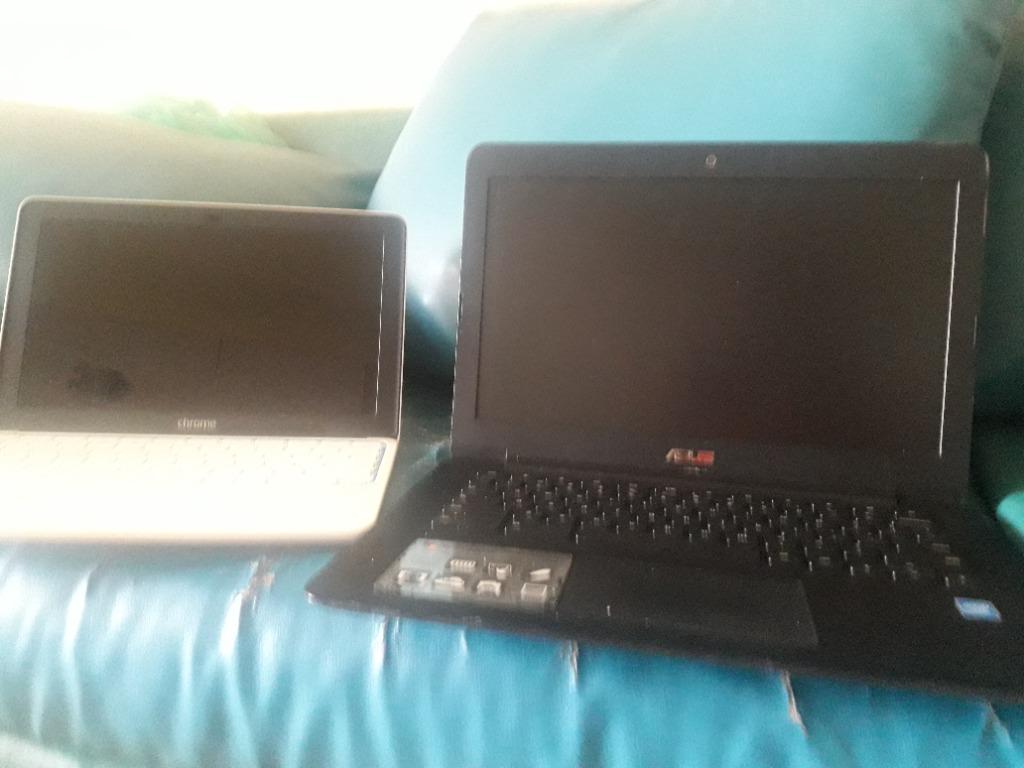 laptop for sale (Category: Laptops & Notebooks) located in Manila. Submitted by rionava (Listing ID 1146742131, Image 2). Description: for sale laptop 2 piece asus chromebook and hp chrome with power with slight defect in lcd as is for pick up only for details and other inquiries just contact the seller at 09363585485..