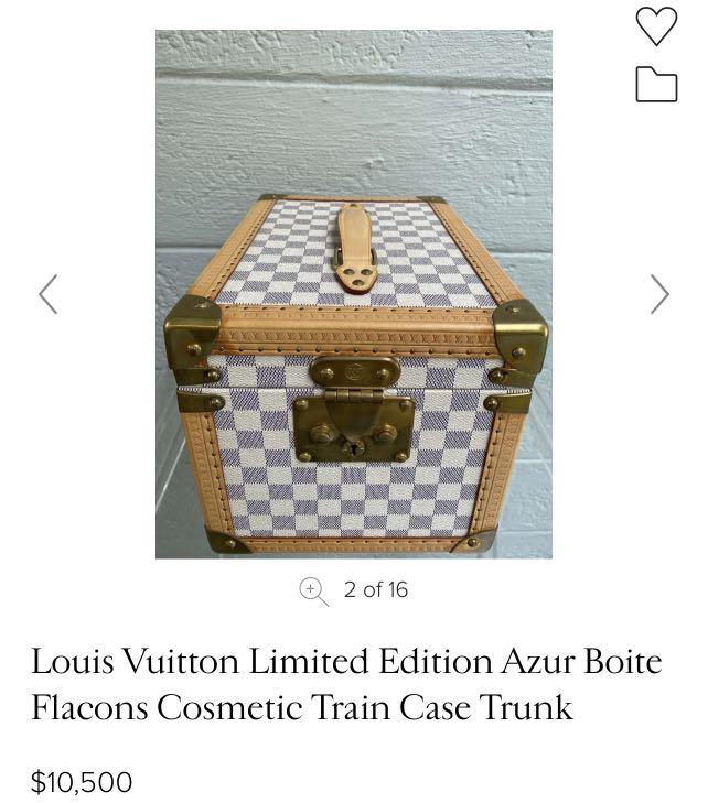 Louis Vuitton Limited Edition Azur Boite Flacons Cosmetic Train Case Trunk