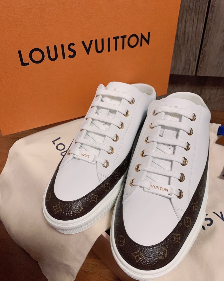 Louis Vuitton Pink/White Monogram Mesh And Leather Stellar Open