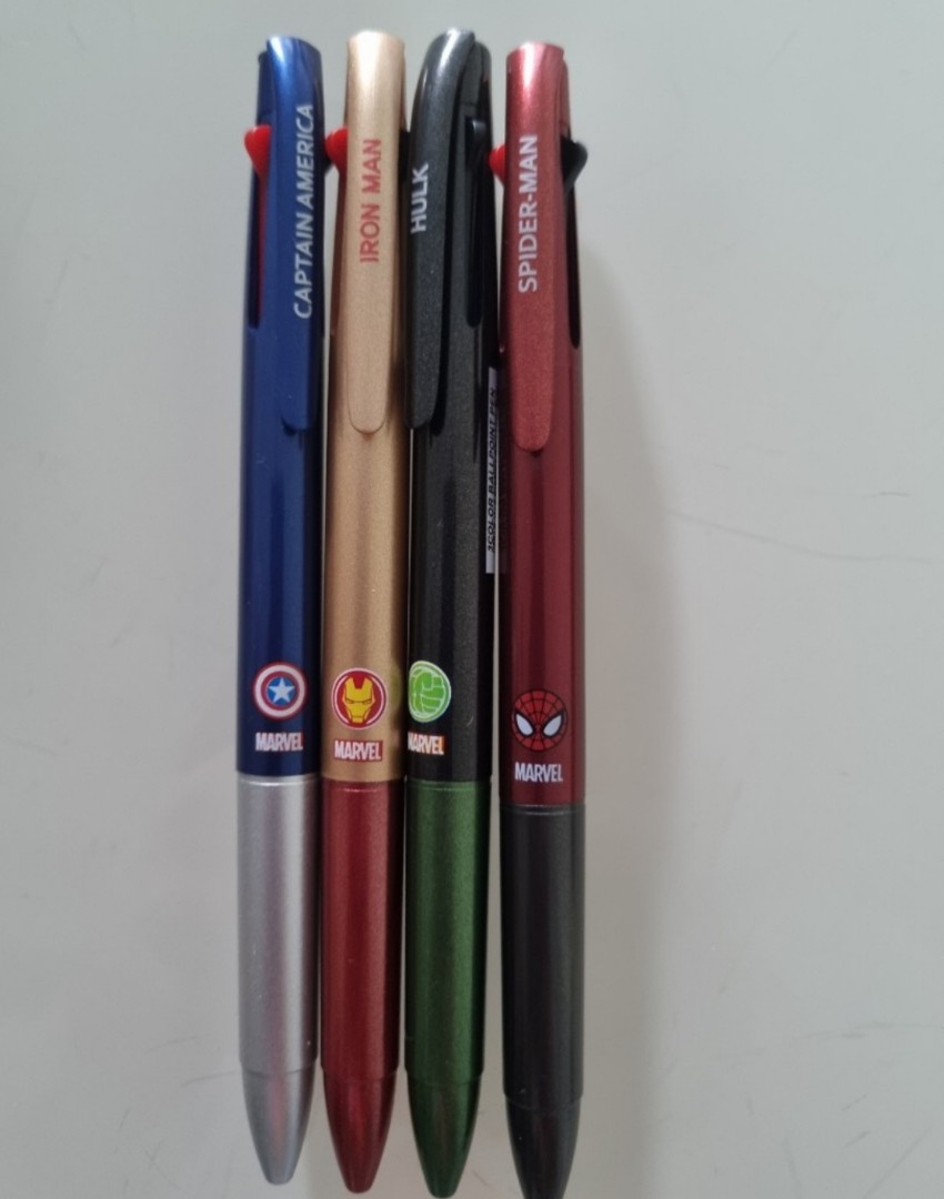 Marvel ironman captain america hulk spiderman pen ballpoint, Hobbies