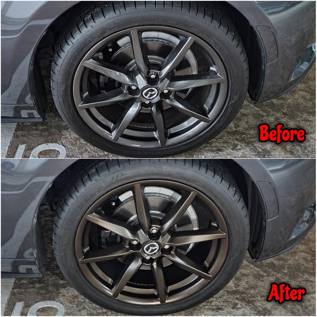 Mat Bronze Rims Spray Paint Service On (Mazda MX-5), Car Accessories ...