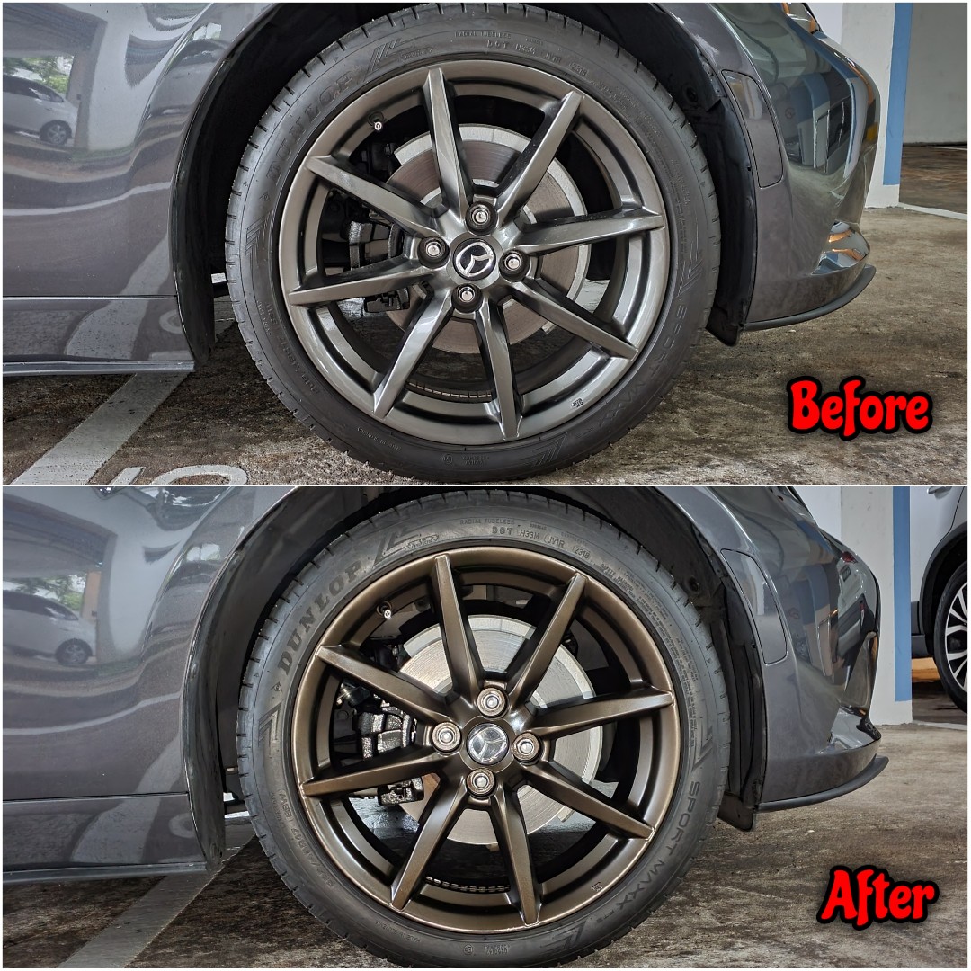 Mat Bronze Rims Spray Paint Service On (Mazda MX-5), Car Accessories ...