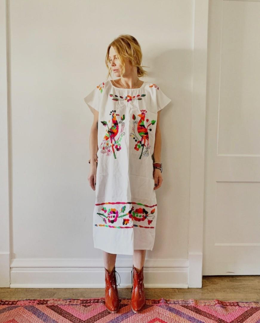 vintage mexican embroidered dress