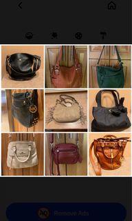MICHAEL KORS, ROOTS, DANIER, RUDSAK, DOONEY AND BURKE,  ADIDSAS, TORY BURCh, THE SAC, KATE SPADE, VINCE CAMUTO,