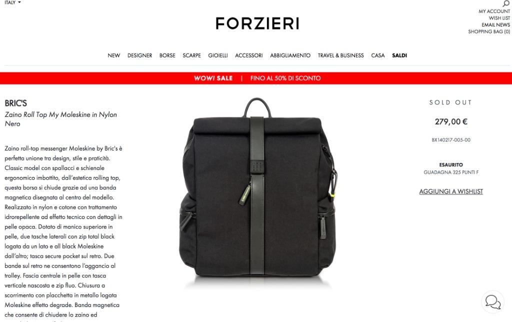 Moleskine roll top backpack deals