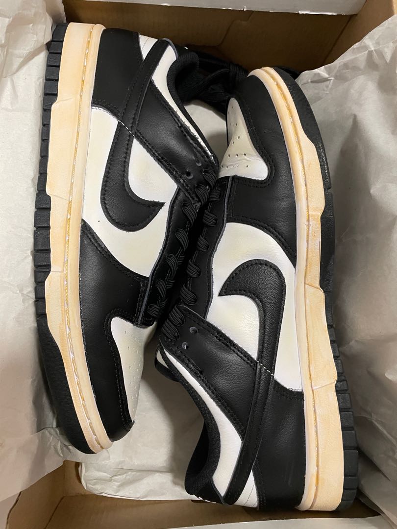 Nike dunk low black white/panda vintage 
