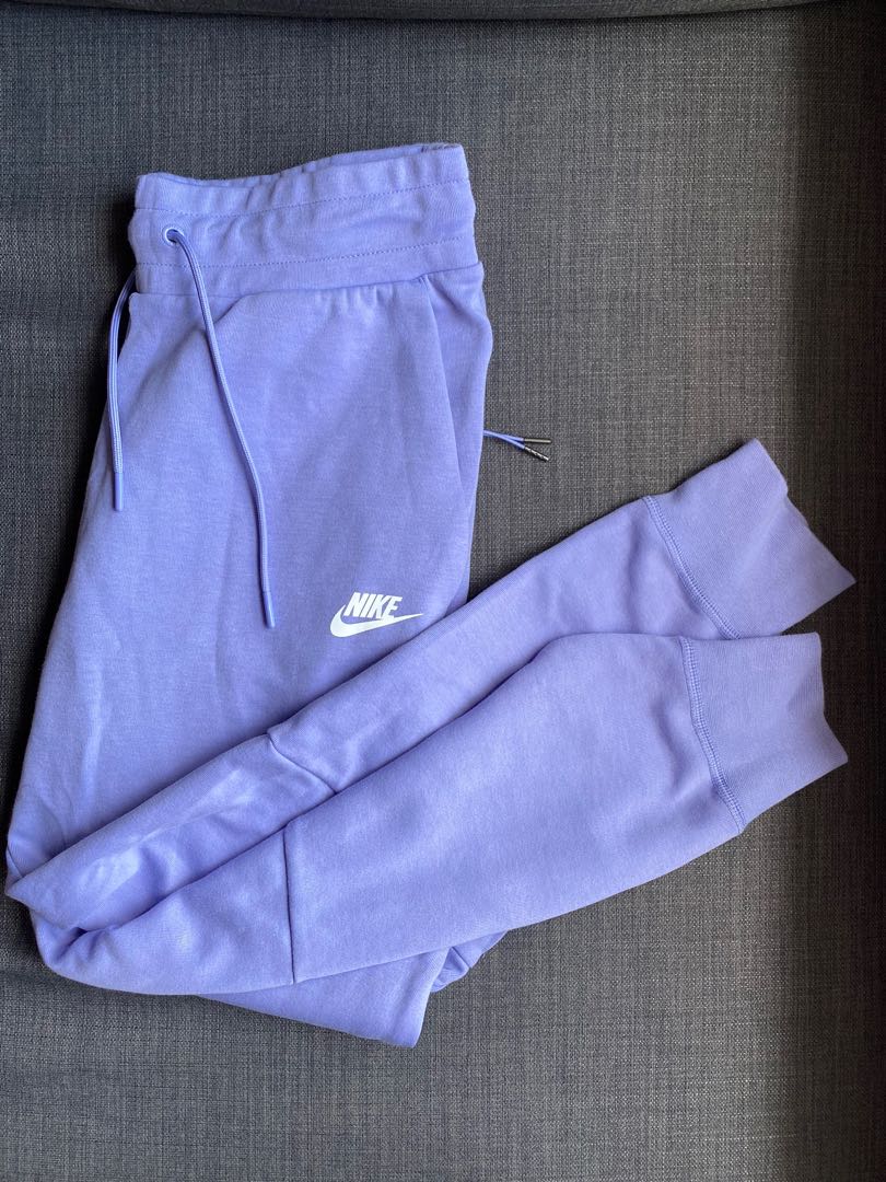 Purple sweatpants nike top