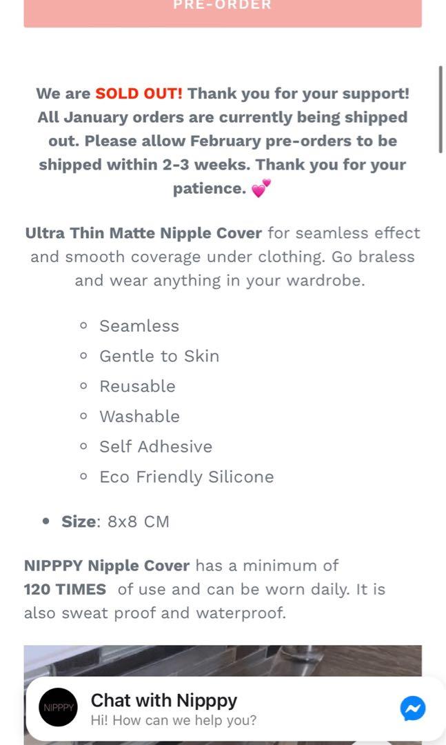 nipppy ultra thin matte nipple cover (nude)