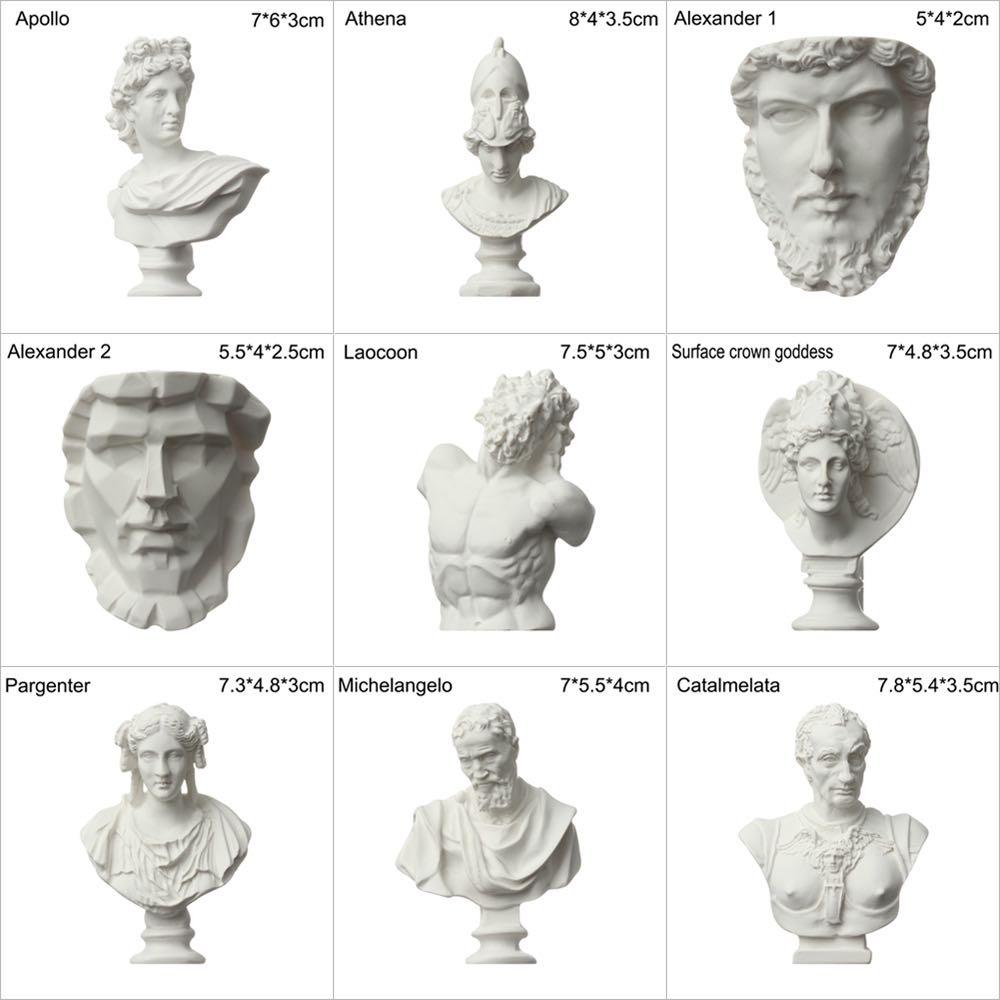 Nordic Plaster Statue Desktop Ornament Famous Sculpture Gypsum Bust ...