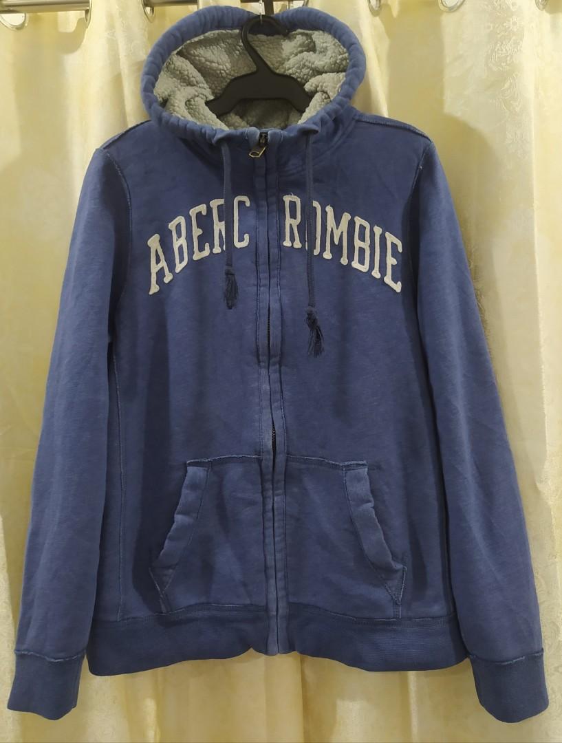 ORIGINAL ABERCROMBIE & FITCH SHERPA LINED HOODIE JACKET, Men's Fashion