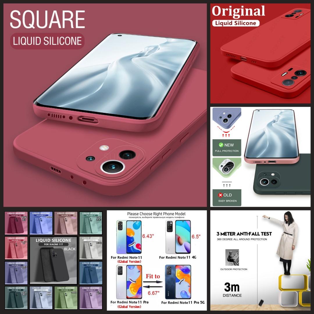 Ultra Soft liquid silicone case for Xiaomi 11T 5G / 11T Pro 5G red color