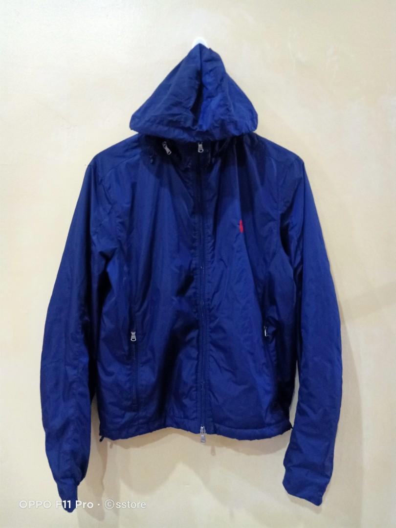 Polo rain jacket with hood hot sale
