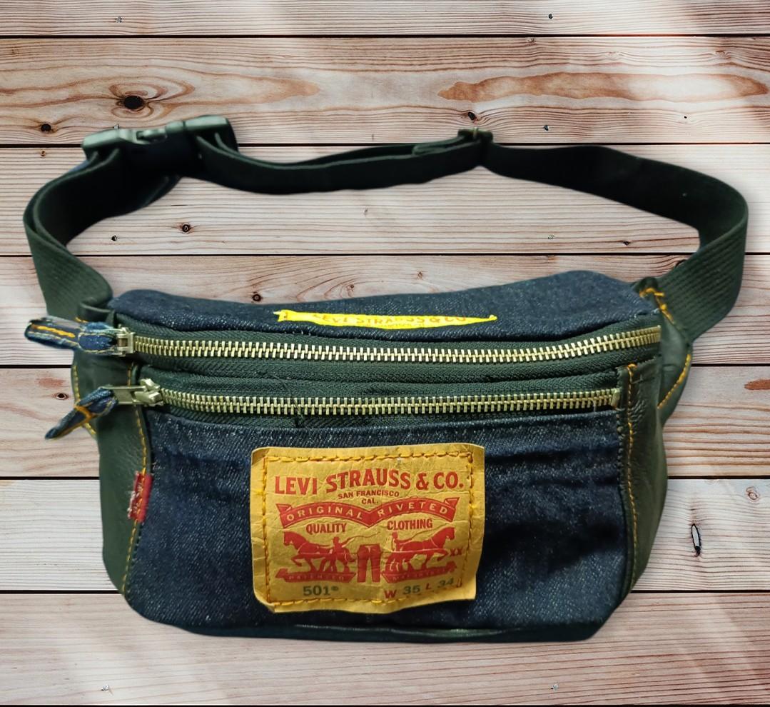 Pouch bag LEVI S METARIAL JEANS KULIT HANDMADE Men s