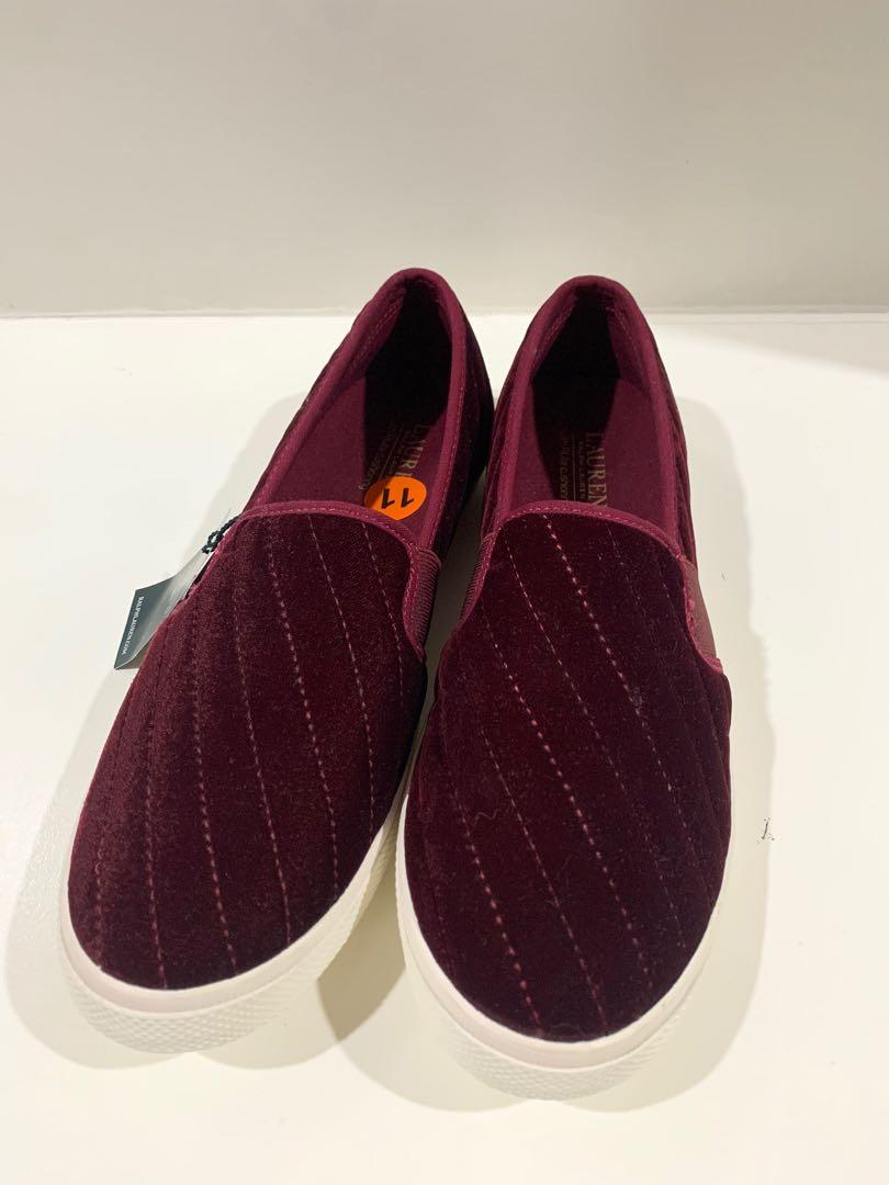 Ralph Lauren Red Velvet Shoes Size 11 