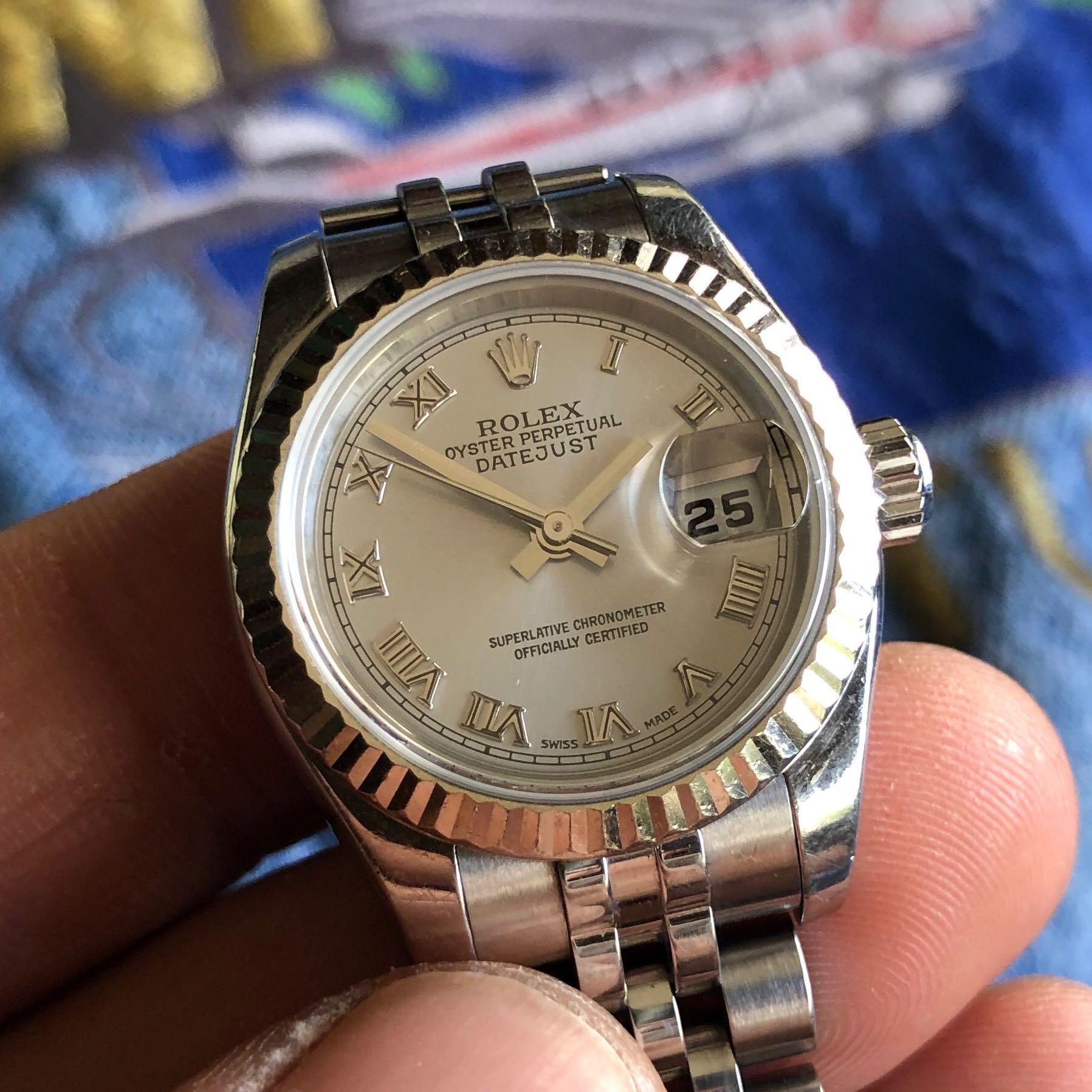 Rolex Datejust White Gold Case Jubilee Bracelet Unpolished 2006 Box Receipt Rolex Tudor Omega Tissot IWC