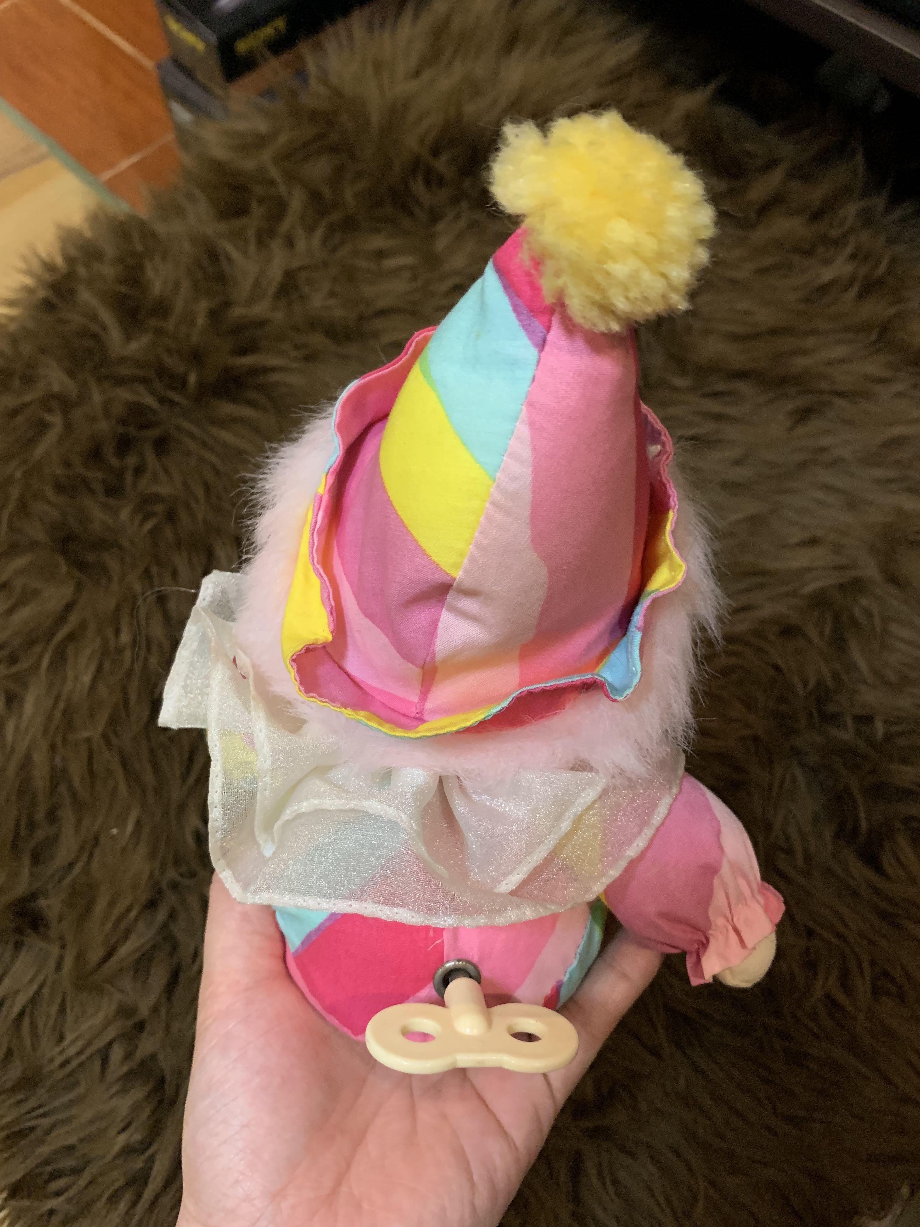 Vintage Sekiguchi Japon baby doll clown cute puppe figure plush 18cm rare
