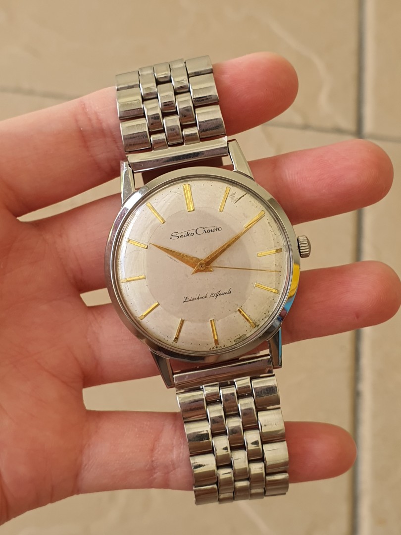 Seiko Crown J14043 Piepan dial vintage watch rare, Men's Fashion, Watches &  Accessories, Watches on Carousell