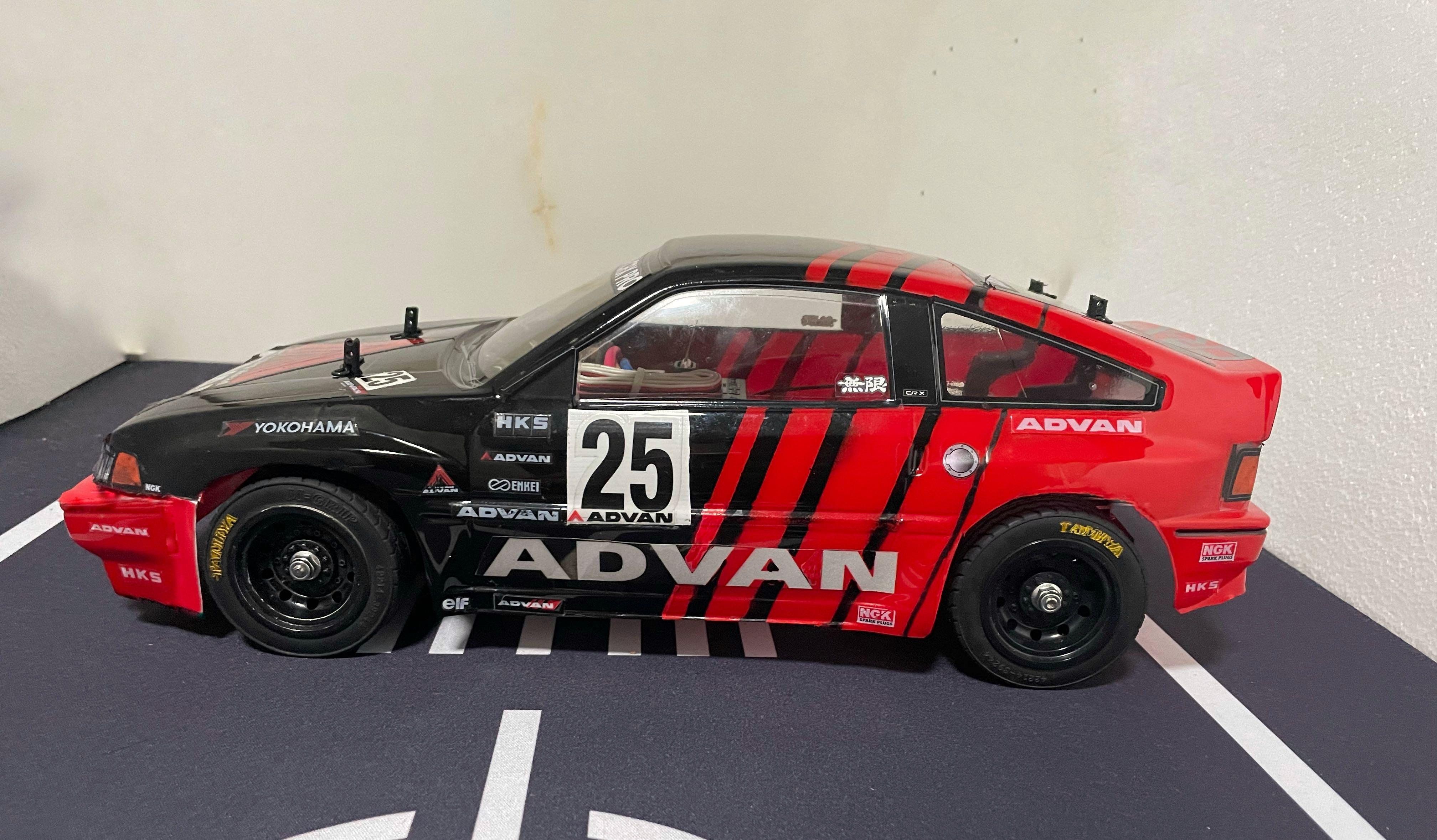 Tamiya M chassis RC car Honda CRX 1 10 Advan Racing Team Hobbies