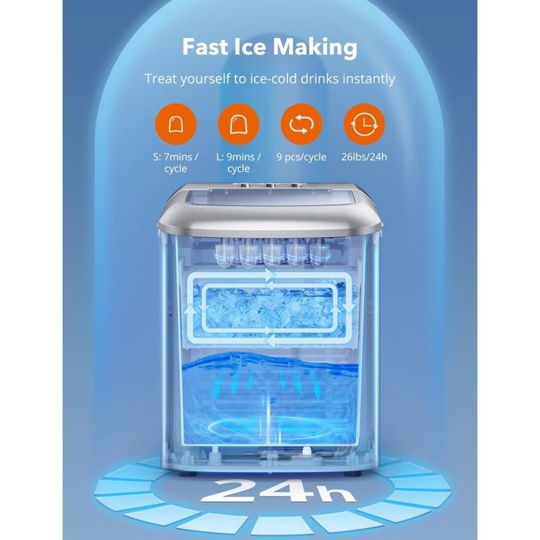 TaoTronics Ice Maker Countertop Machine with LCD Display with Self