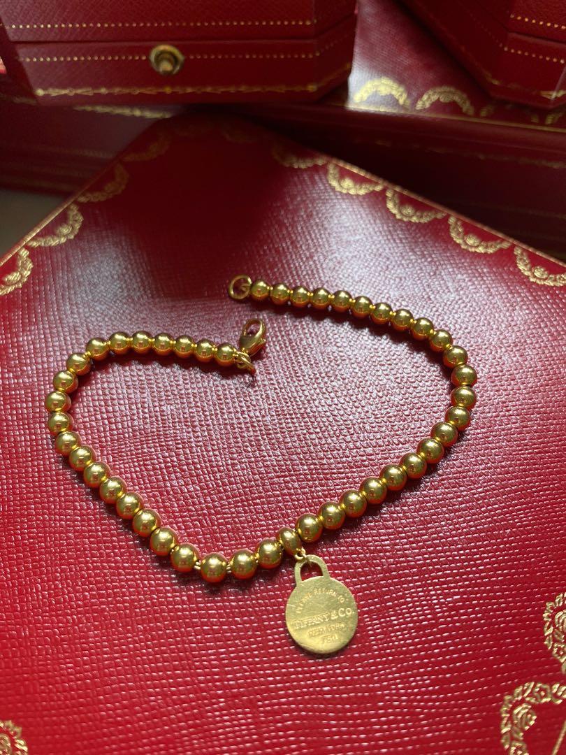 Gold ball bracelet tiffany top