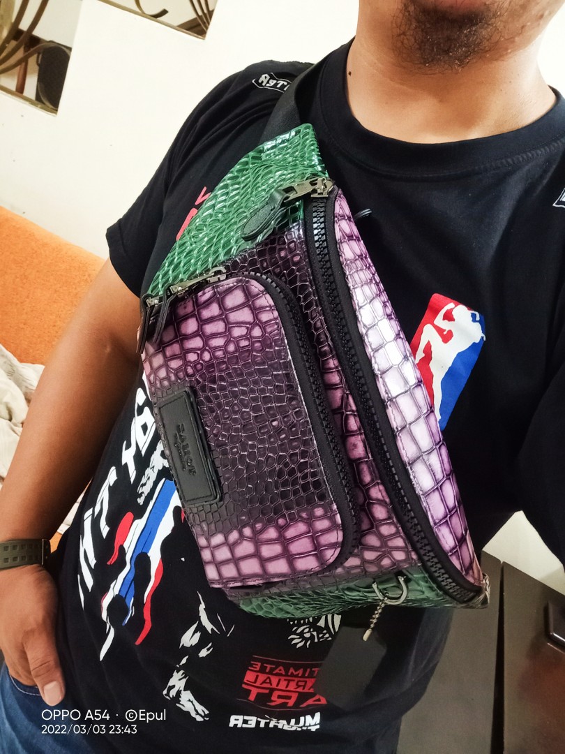 Tomaz NT316 Sling Bag Joker Purple Green Men s Fashion Bags