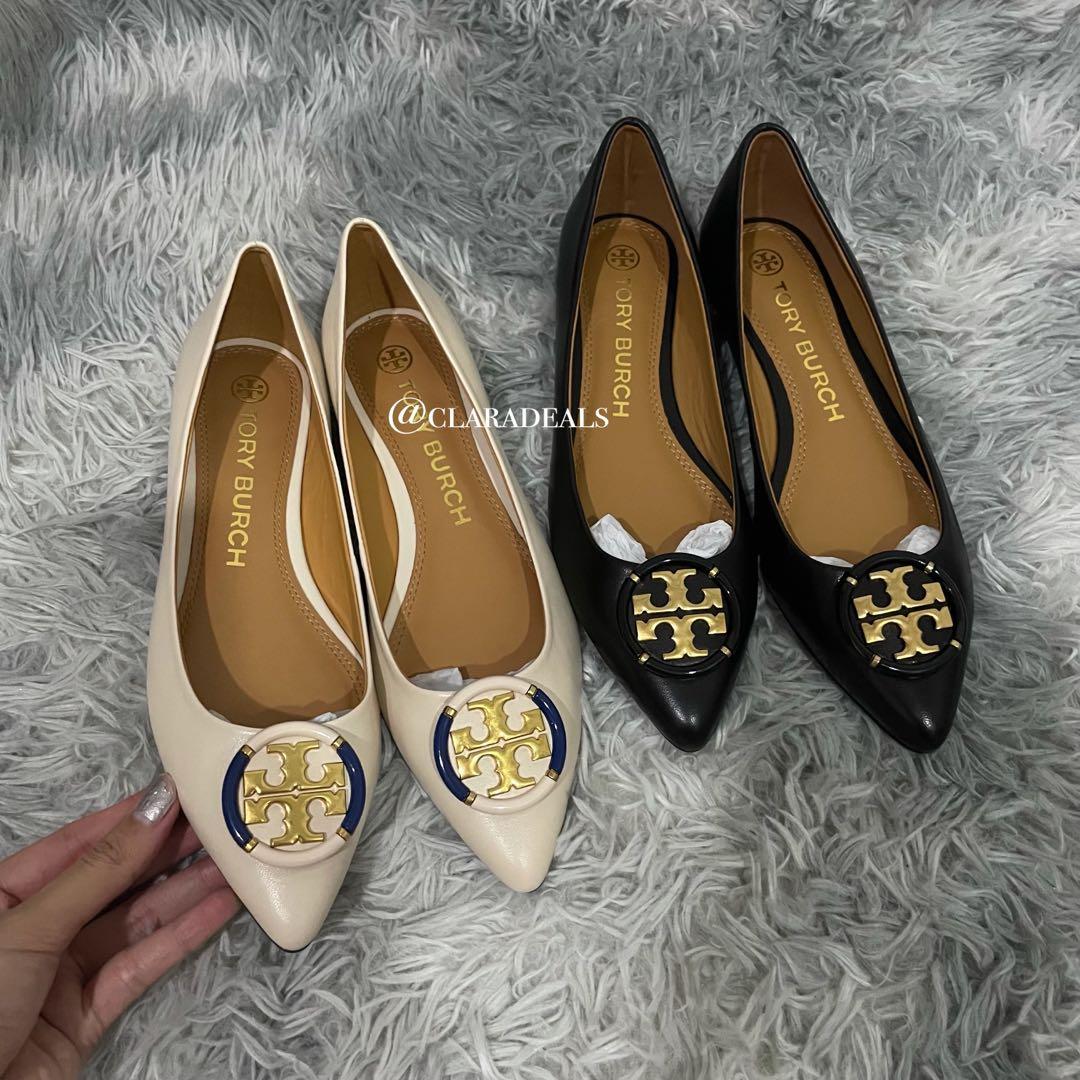 Tory burch logo flats discount