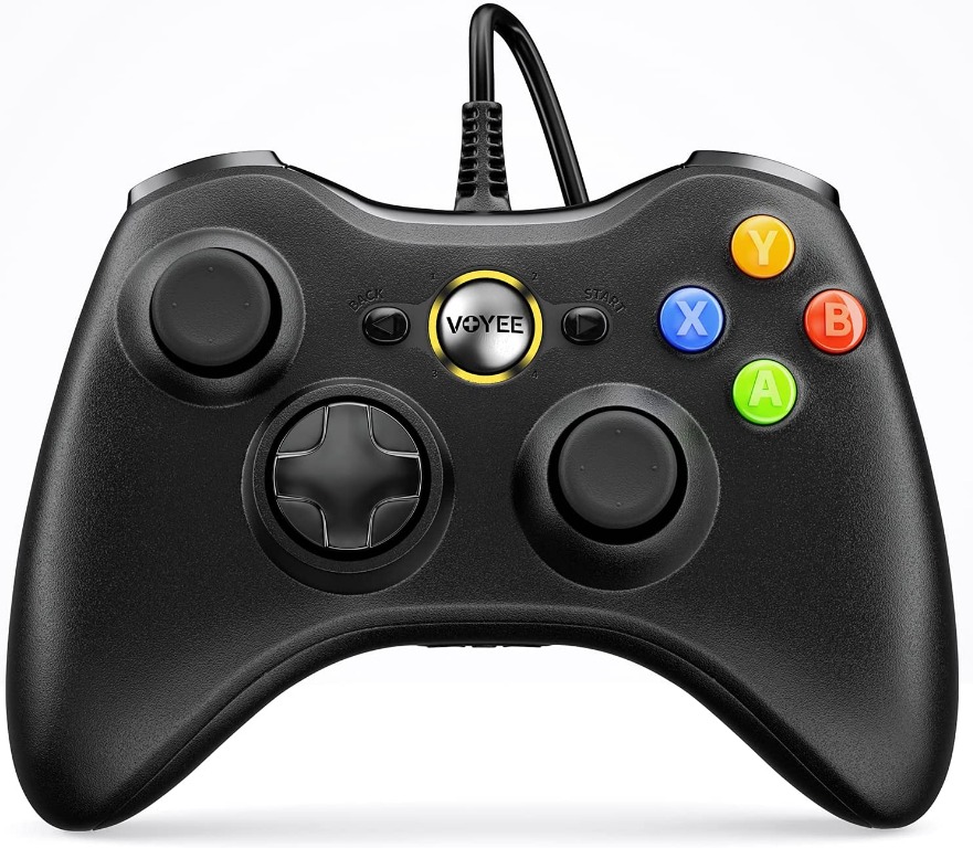 VOYEE Xbox 360 Controller, Wired Controller Improved Ergonomic Upgraded