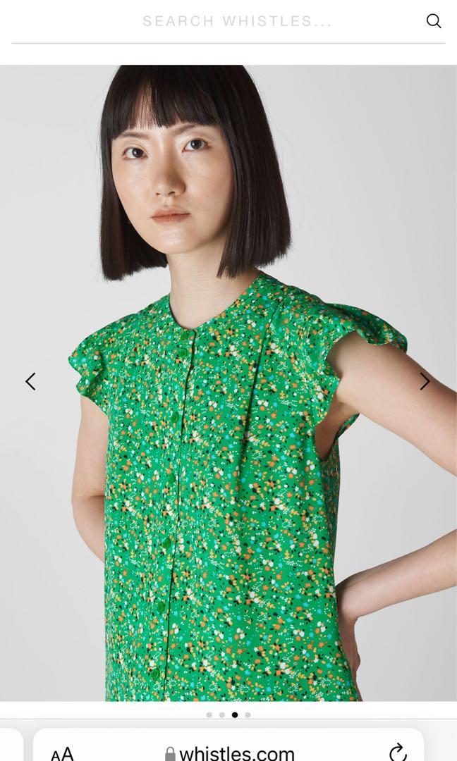 Whistle Ditsy Blossom Pleated Blouse Women s Fashion Tops