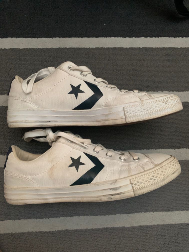 White converse with star on side outlet