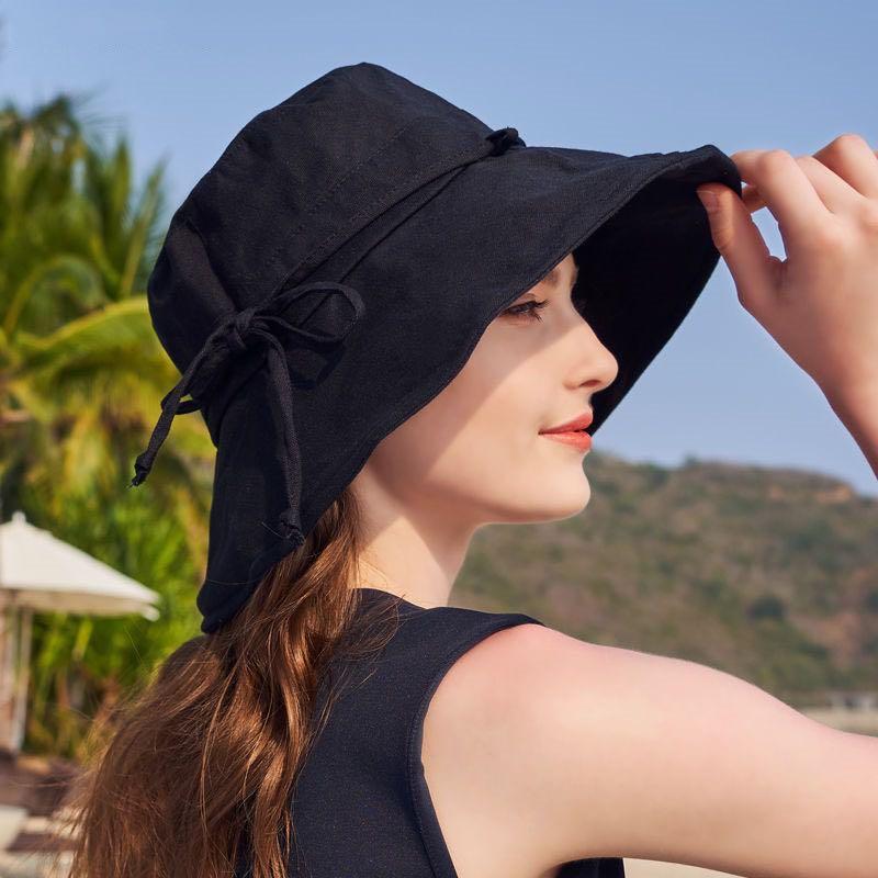 Women Bucket Hat Big Brimmed Beach Hat 
