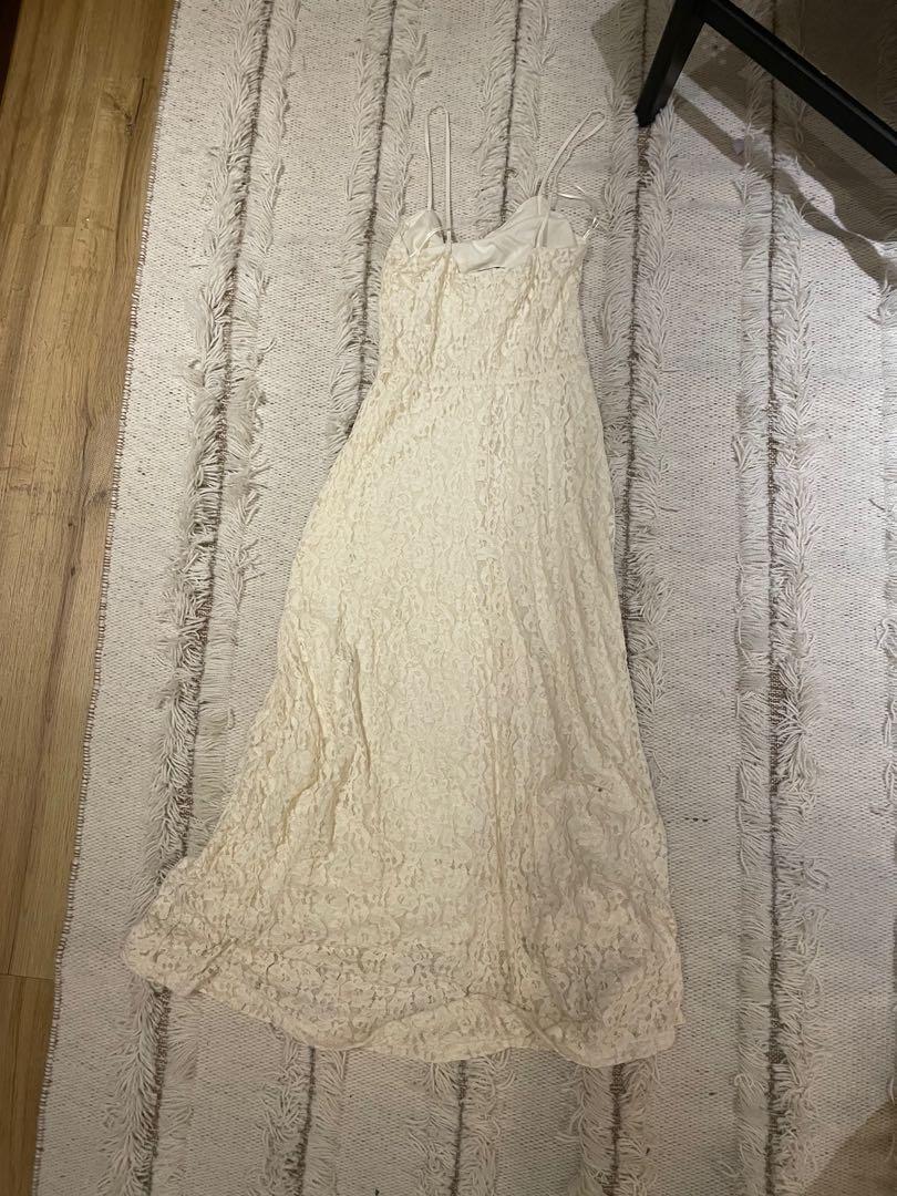 Zara cream lace maxi dress Clearance
