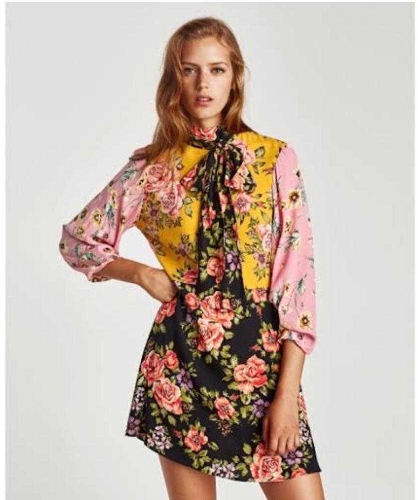 Zara flower printed dress (Category: Dresses) located in Makati City. Submitted by loooved (Listing ID 1128228349, Image 1). Description: SELLING REALLY LOW! UP FOR GRABS! no flaws in very good condition original price was 4k+ size small but fits a medium frame.
