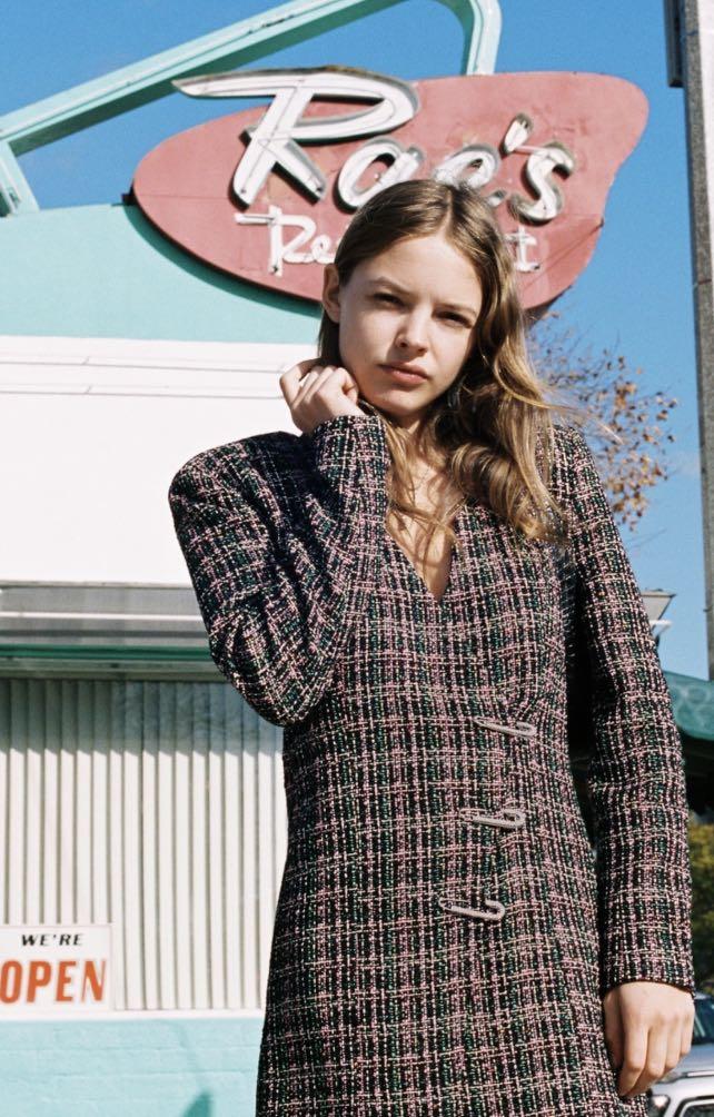 Tweed blazer shop dress zara