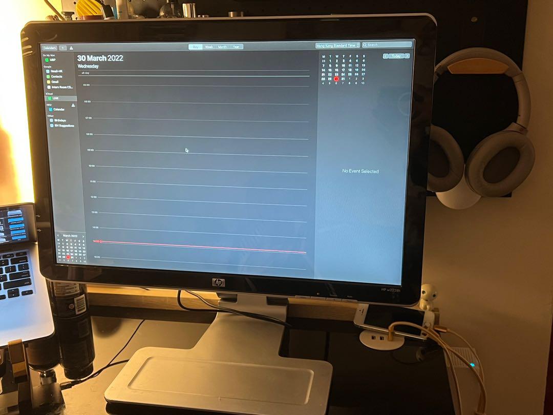 1680x1050 22-inch HP w2228h Monitor, 電腦＆科技, 電腦周邊及配件